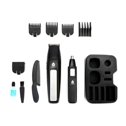 Men's 10-Piece Grooming Kit – Hair, Beard, Nose & Ear Trimmer