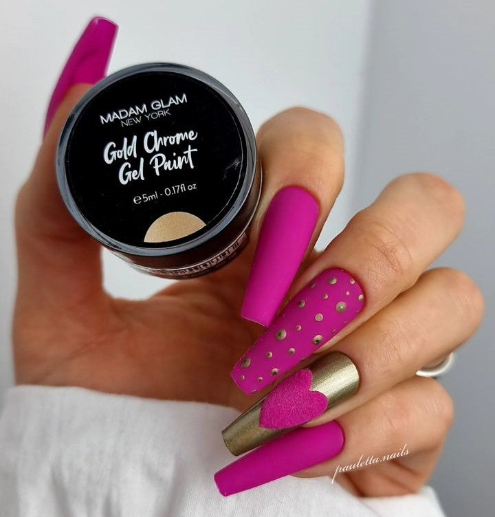 Pintura en gel cromada dorada