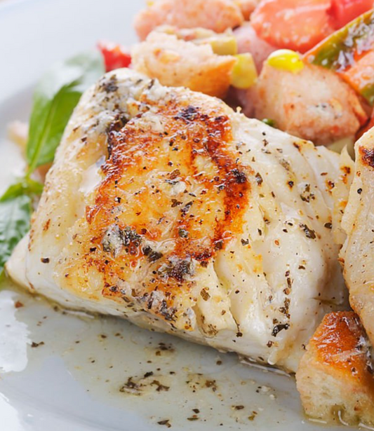 Morceaux de mahi-mahi pêché en haute mer