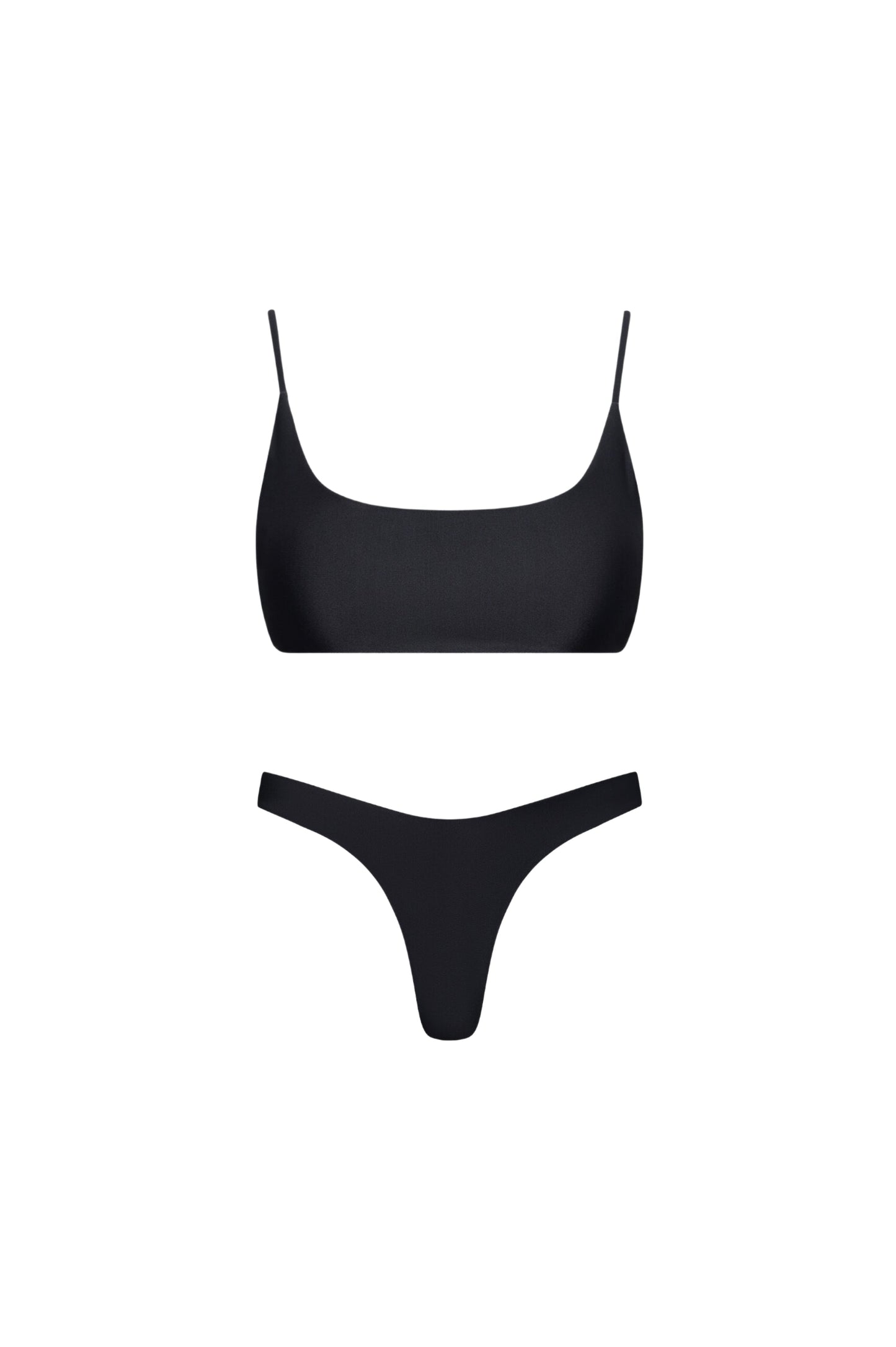 Malibu Bralette Bikini Set – Black