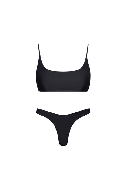 Malibu Bralette Bikini Set – Black
