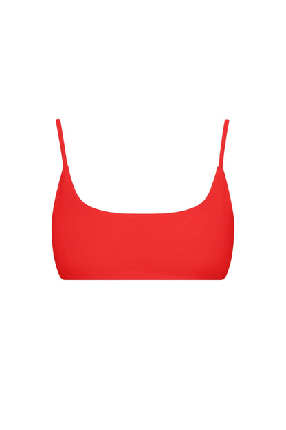 Malibu Bralette Bikini Top Red