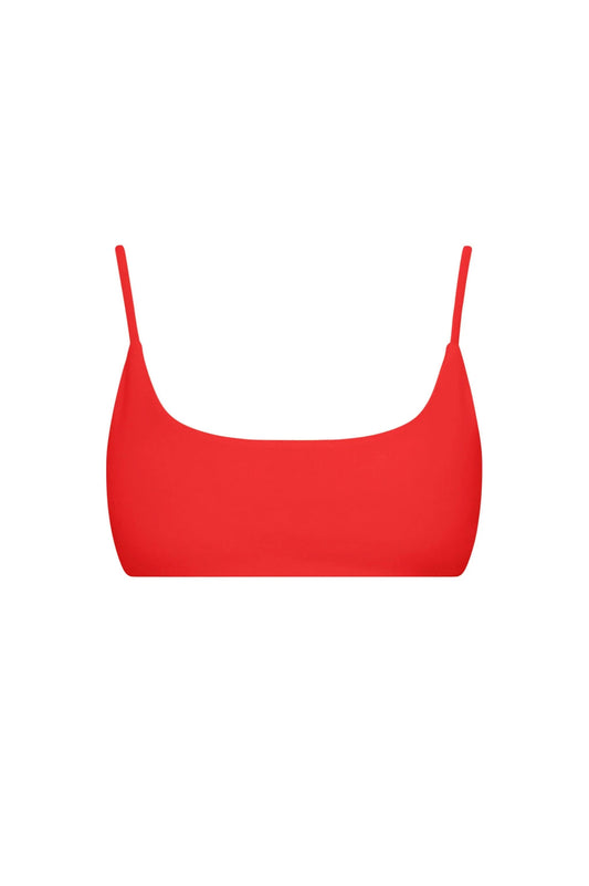 Malibu Bralette Bikini Top Red