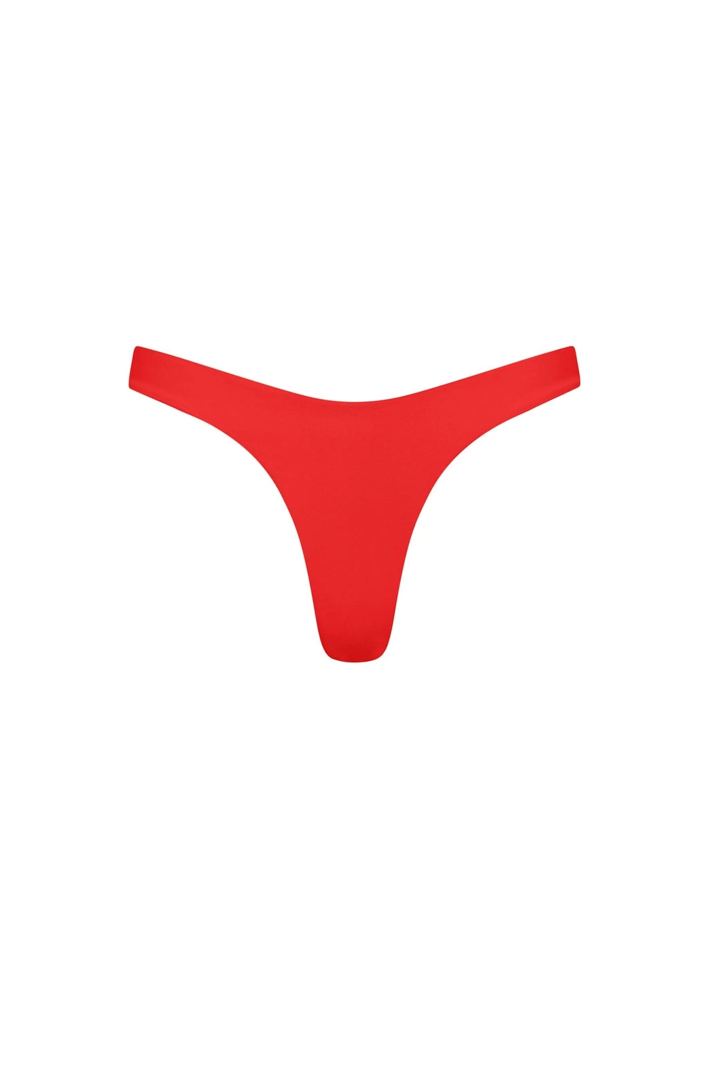 Malibu High Cut Bikini Bottom Red