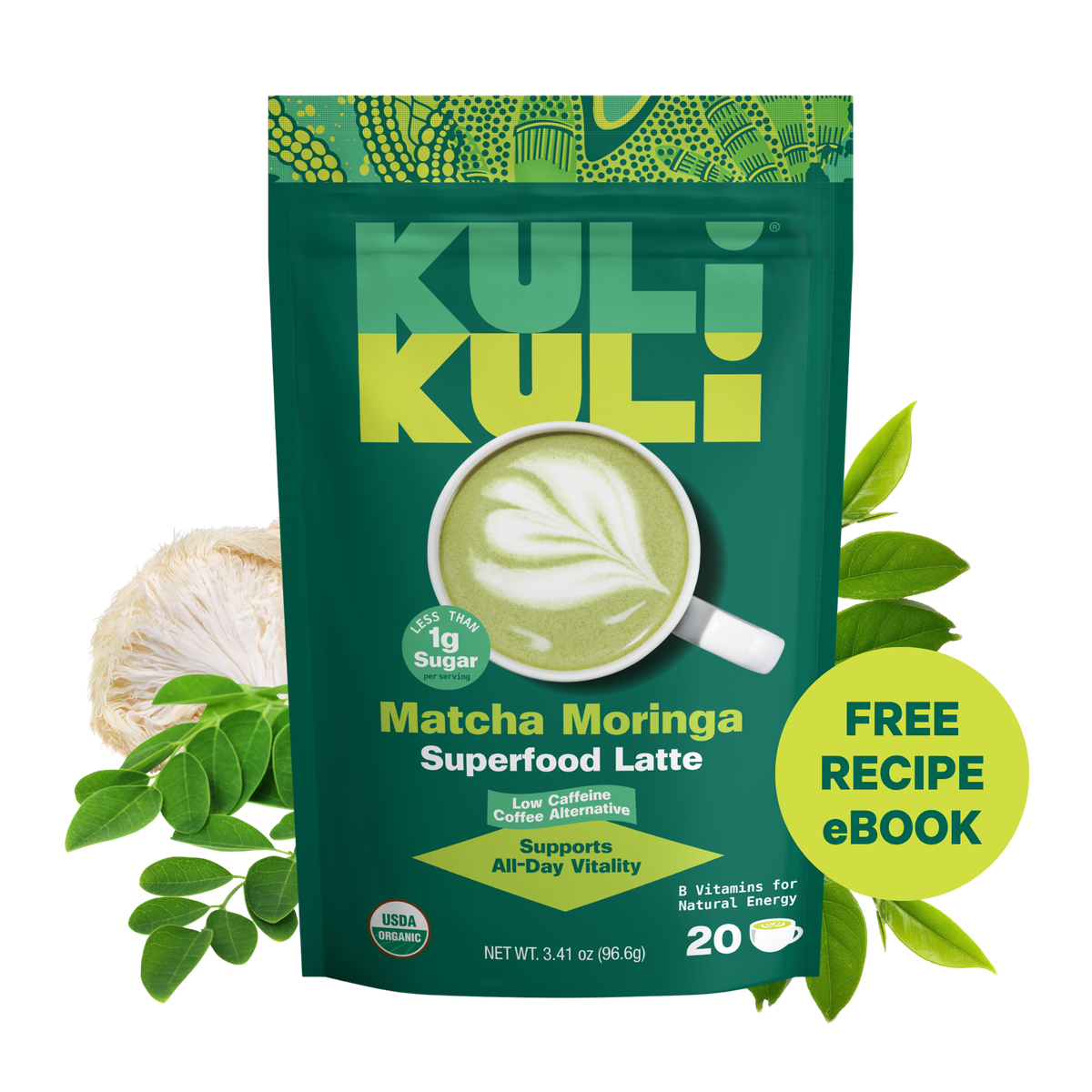 Matcha Moringa Latte for Energy & Focus