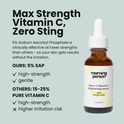 Morning Person Stem-C Vitamin C Brightening Serum with Ferulic Acid