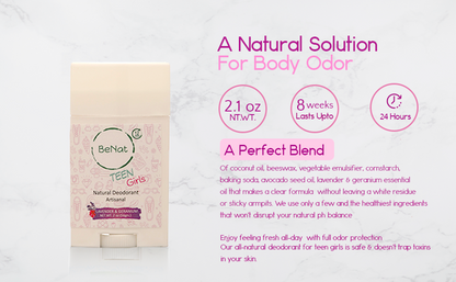 Desodorante totalmente natural para niños y adolescentes