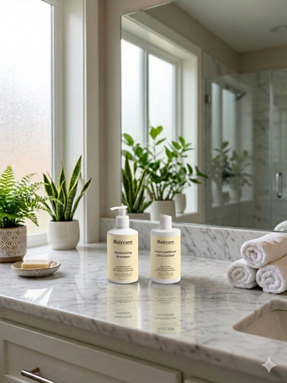 Moisturising Shampoo and Fresh Conditioner Citrus Cocktail bundle — certified natural, vegan, nut-free hair care by Daily Health & Beauty
