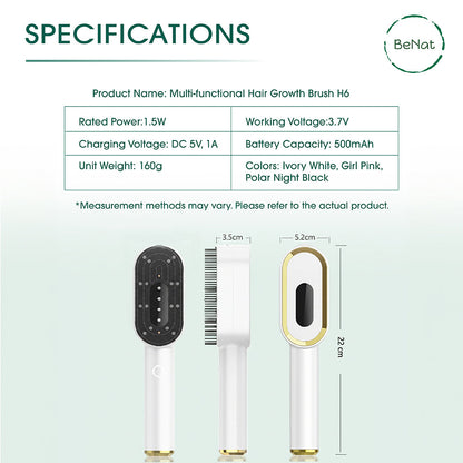 Multi-Functional 3-in-1 Scalp Massager and Oil Applicator Brush
