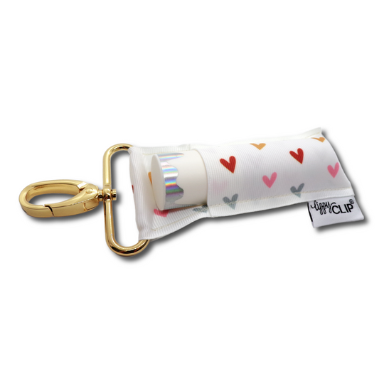 Muted Hearts LippyClip KISS for larger lip balms, essential oil rollers, etc.
