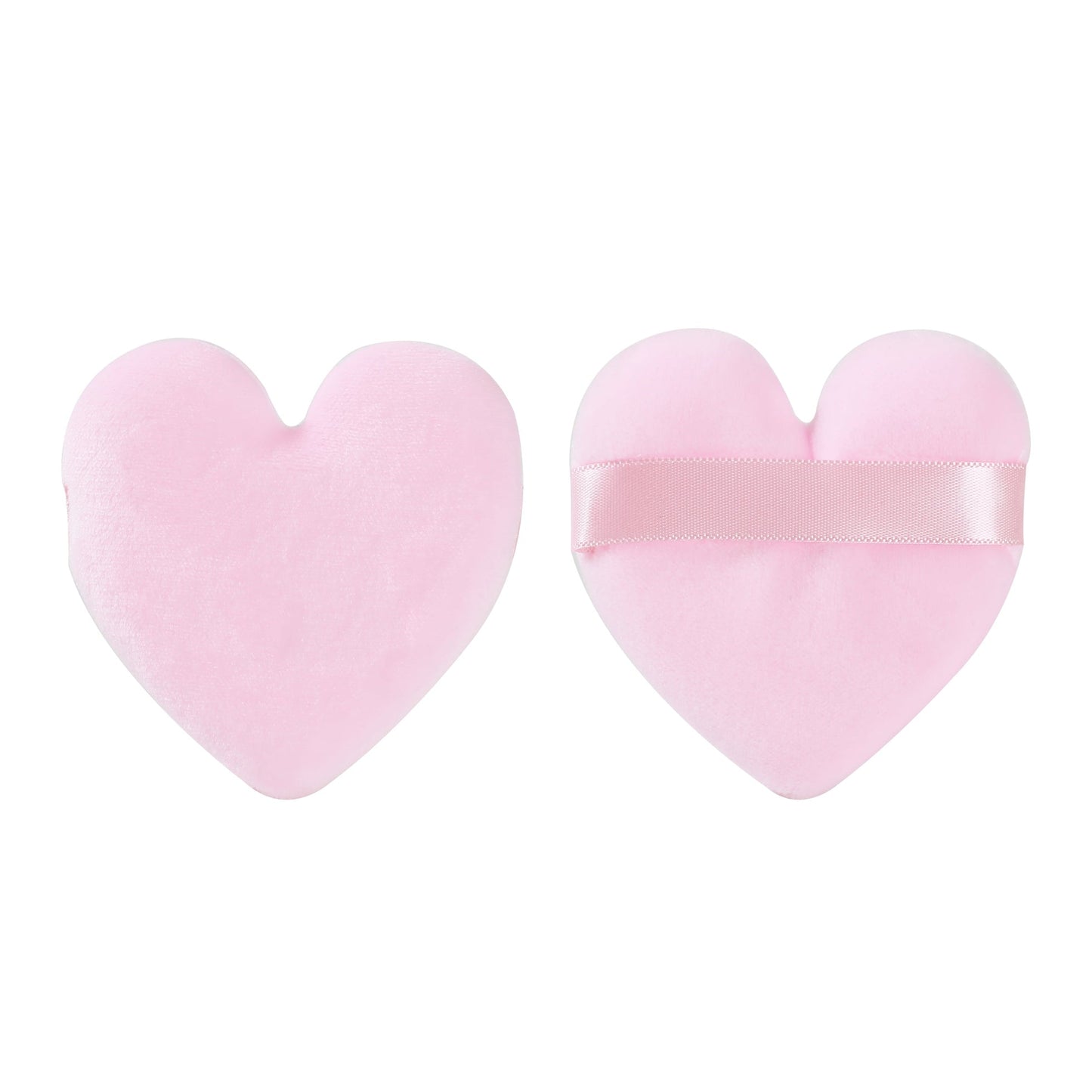 Set de borlas cosméticas con forma de corazón