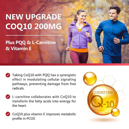 CoQ10 + PQQ + L-Carnitine, 200mg, 120 Softgels