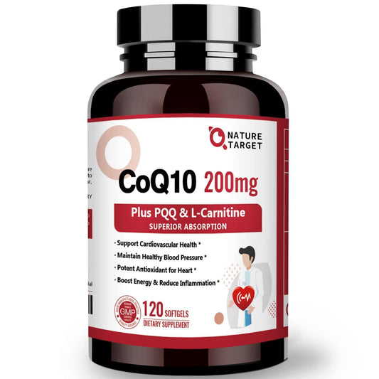 CoQ10 + PQQ + L-Carnitine, 200mg, 120 Softgels
