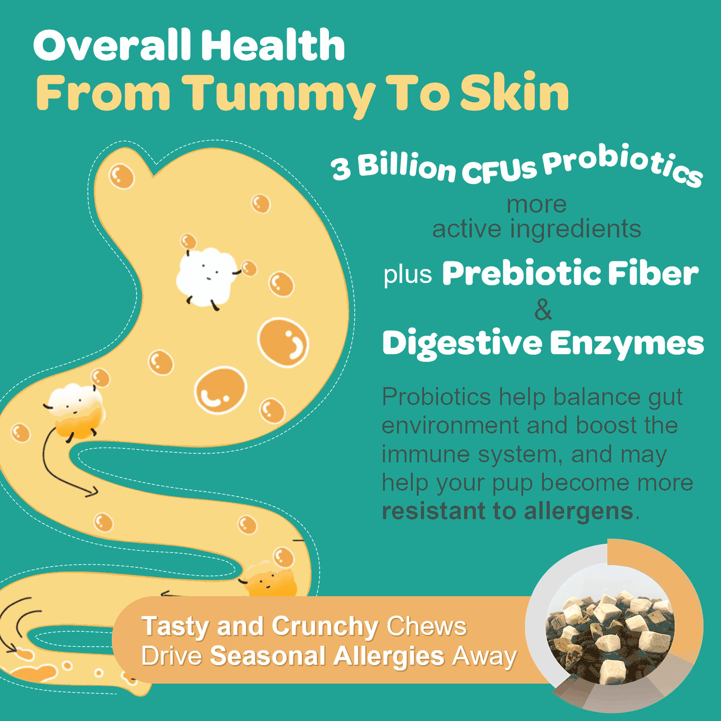 Dogs & Cats Allergy Relief Chews, 3 Billion CFUs
