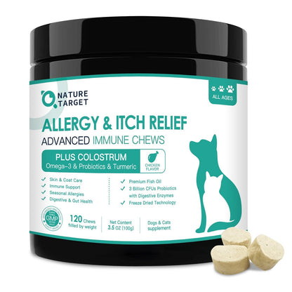 Dogs & Cats Allergy Relief Chews, 3 Billion CFUs