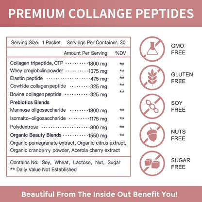 Collagen Hair, Skin & Nails Peptides, 30 Packets