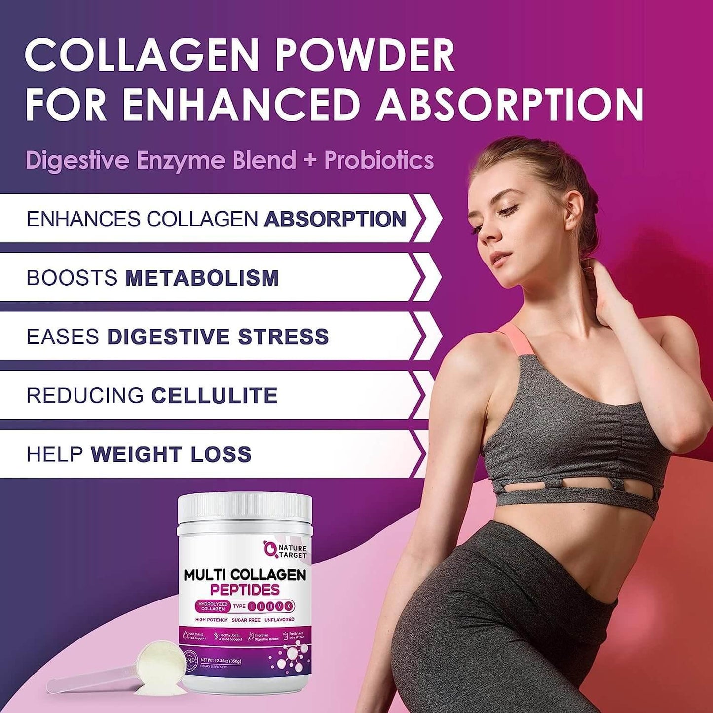 Women’s Hydrolyzed Collagen Powder, 12.35 OZ
