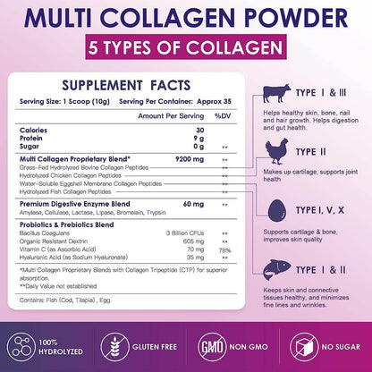 Women’s Hydrolyzed Collagen Powder, 12.35 OZ