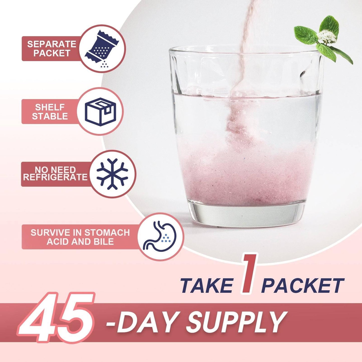 4-in-1 Probiotics, 100 Billion CFUs, 45 Packs