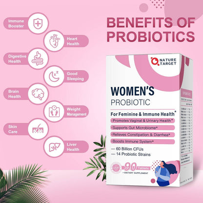 Women’s Probiotics for Vaginal & Urinary Health, 60 Billion CFUs, 90 Tablets