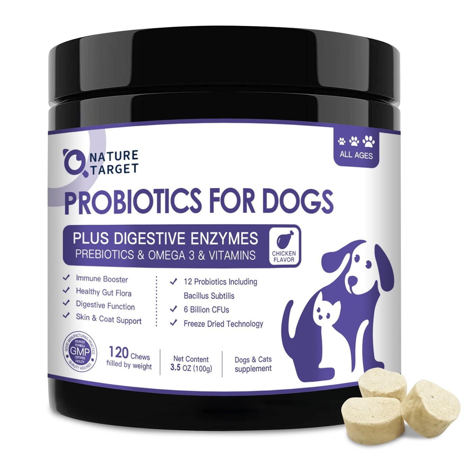 Dogs & Cats Omega-3 Chicken Flavor Probiotics, 6 Billion Probiotics, 120 Chews