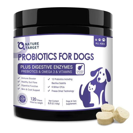 Dogs & Cats Omega-3 Chicken Flavor Probiotics, 6 Billion Probiotics, 120 Chews