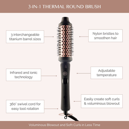 3-in-1 Thermal Round Brush