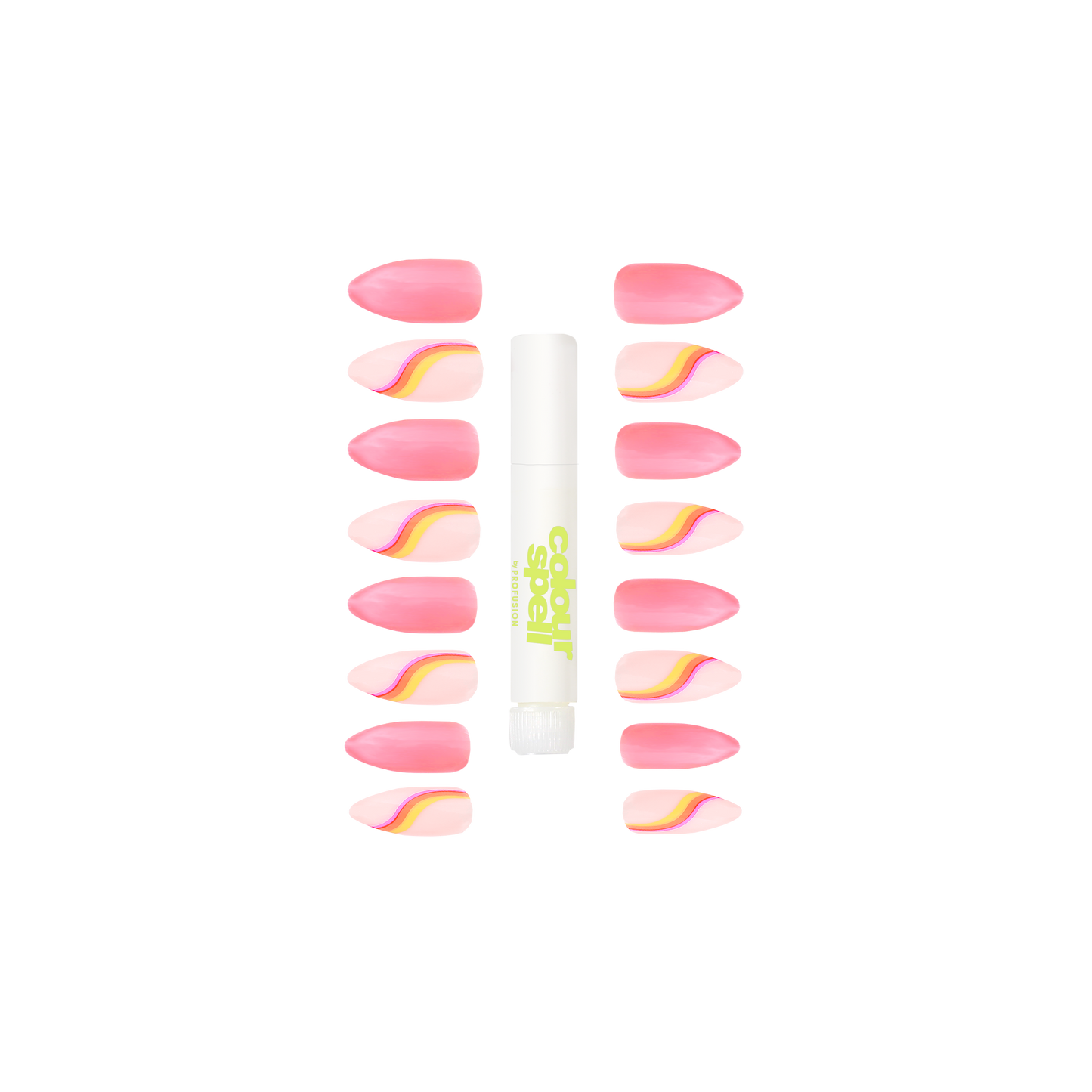 Press On Nails & Glue - Hot Pink