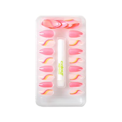 Press On Nails & Glue - Hot Pink