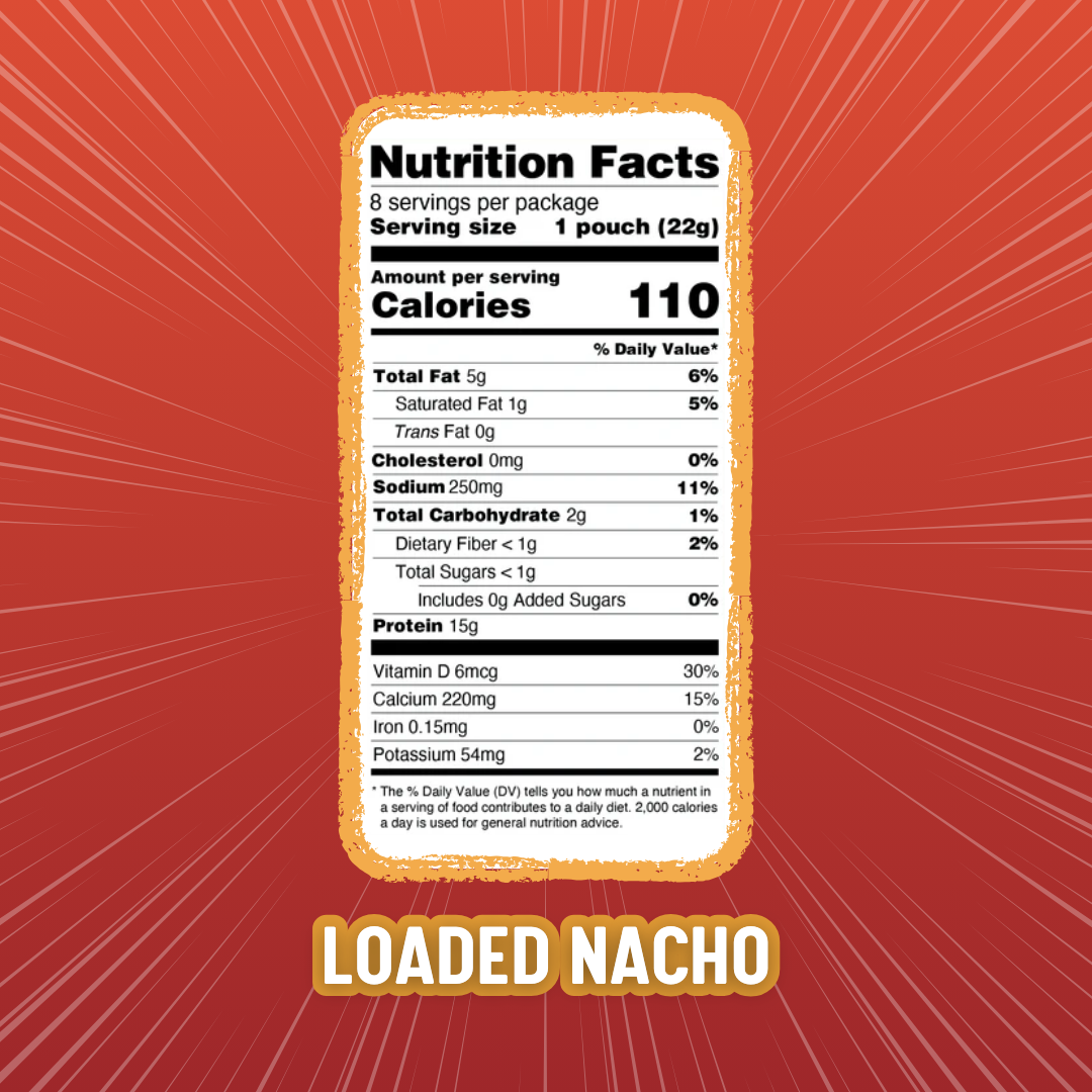 Nachos de proteína rellenos (porción individual) - Caja de 8 unidades