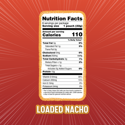 Nachos de proteína rellenos (porción individual) - Caja de 8 unidades