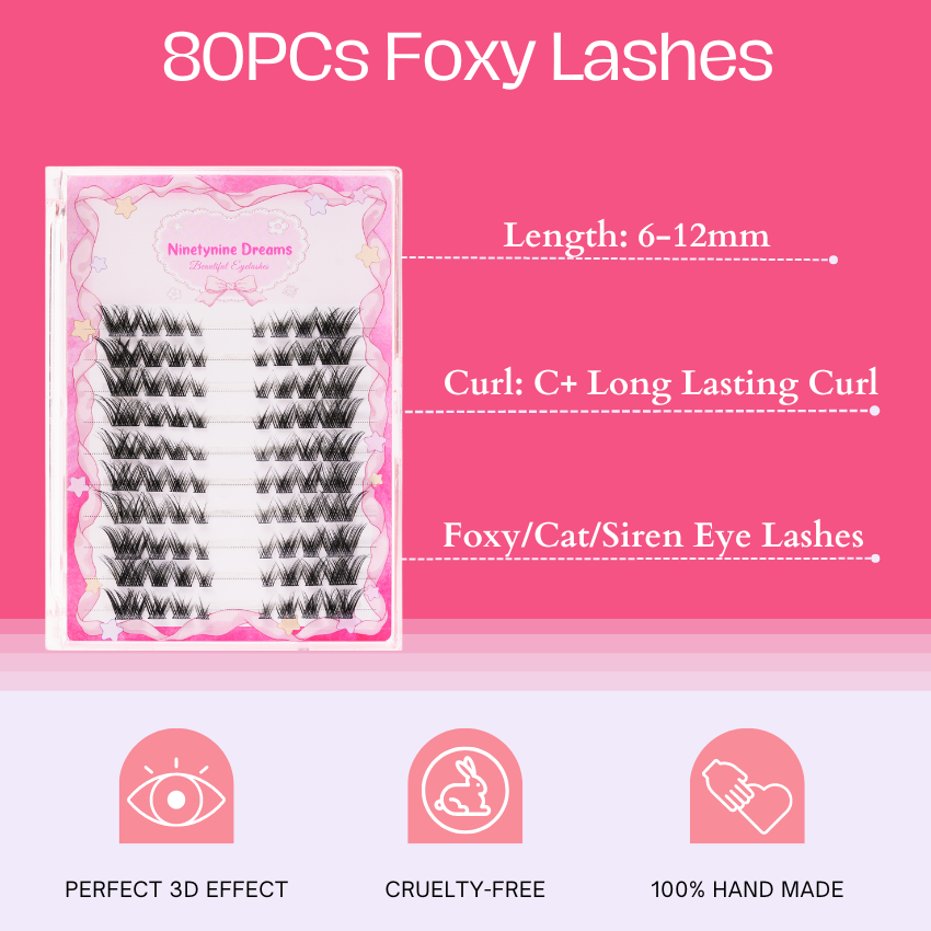 80PCs Foxy Lashes