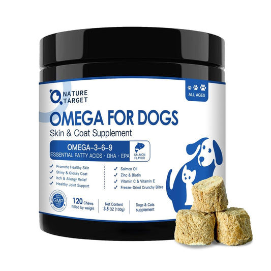 Omega 3 Fish Oil for Dogs & Cats, Salmon Flavor, 120 Chews