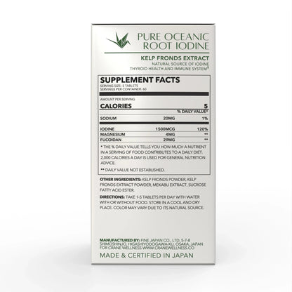Pure Oceanic Root Iodine Kelp Root Tablets