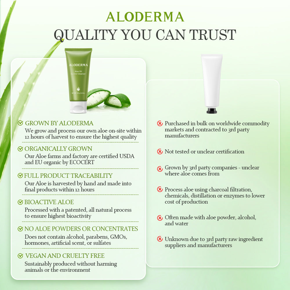 Limpiador controlador de aceite de aloe 