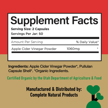 Organic Apple Cider Vinegar Capsules