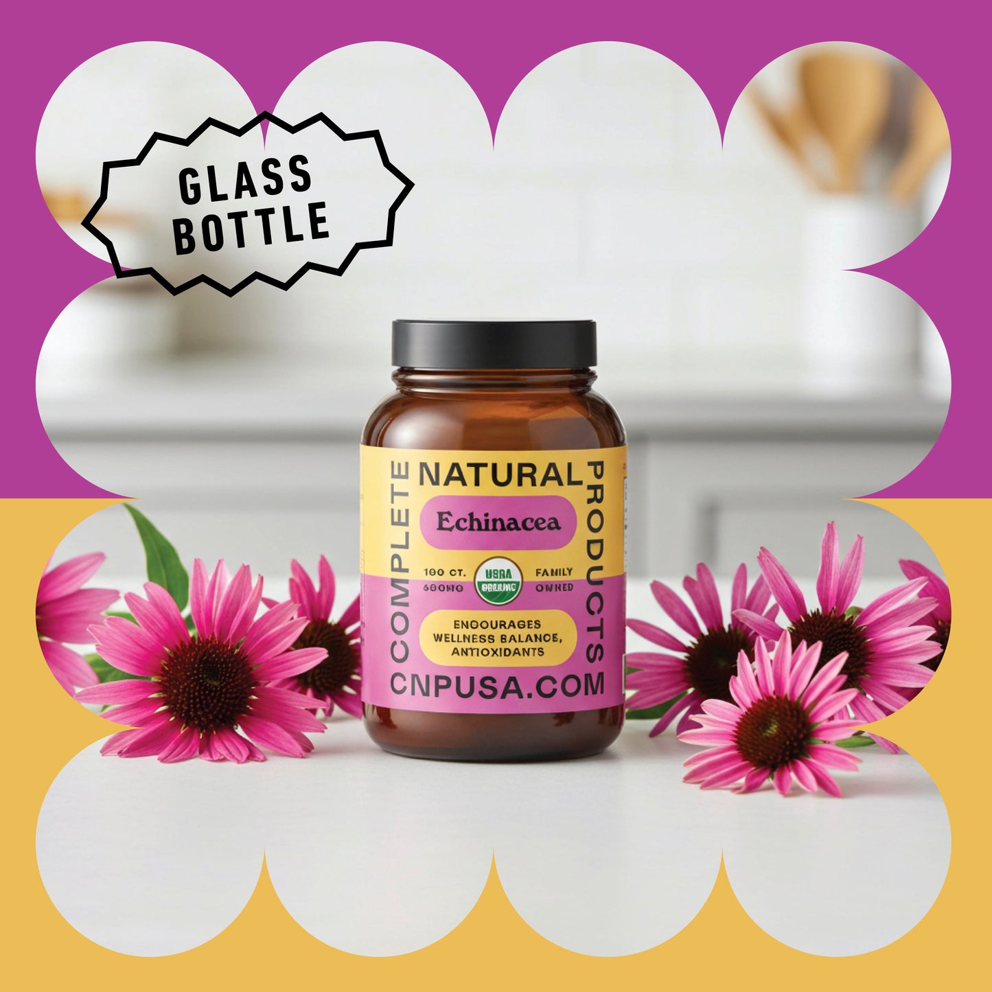 Cápsulas de equinácea orgánica