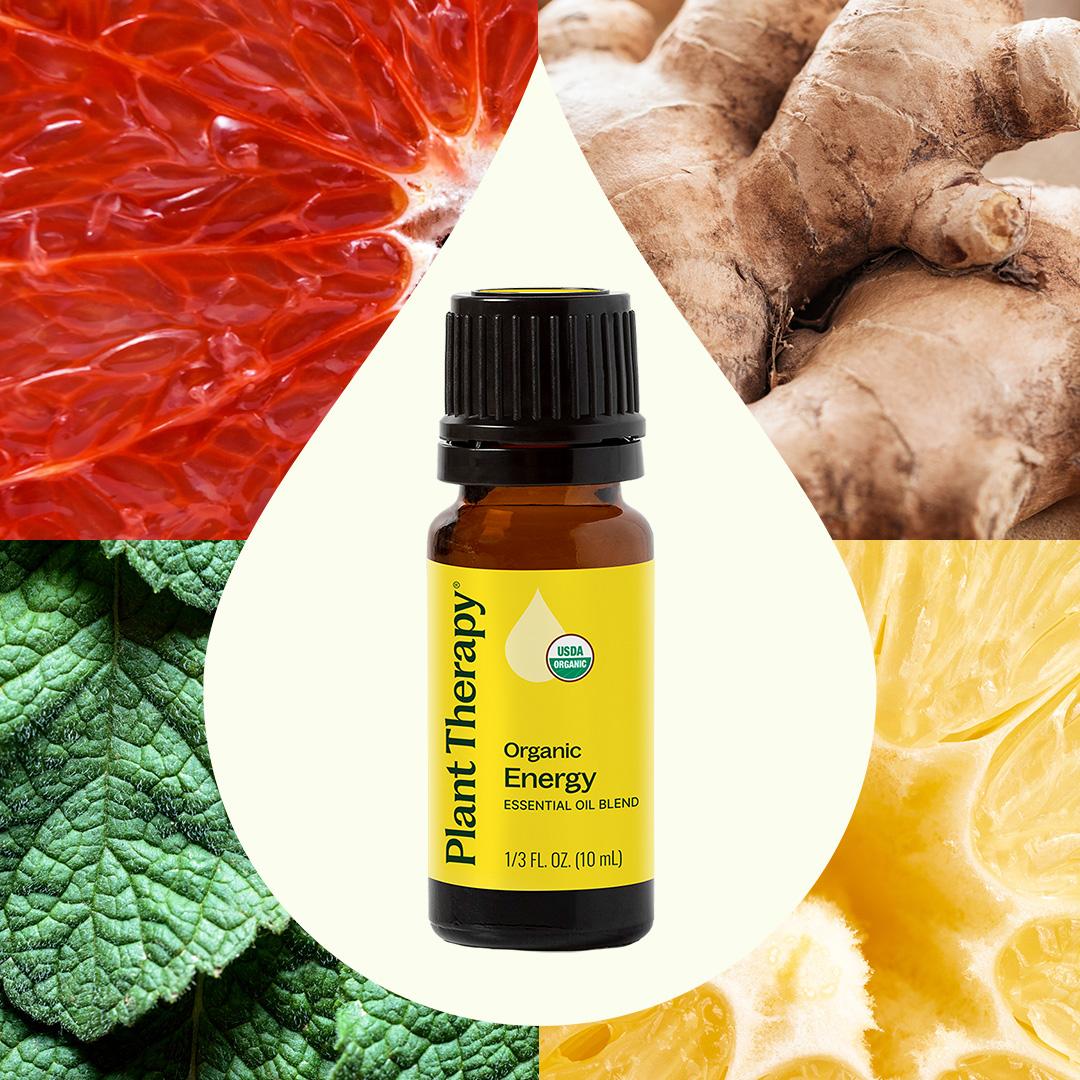 Mezcla de aceites esenciales de energía orgánica