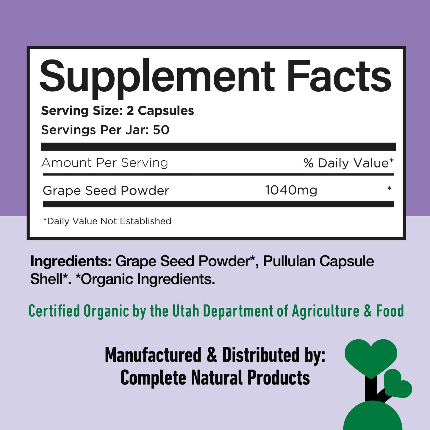 Organic Grape Seed Capsules