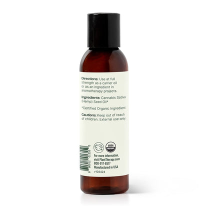 Aceite portador de semillas de cáñamo orgánico