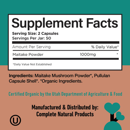 Cápsulas de Maitake orgánico