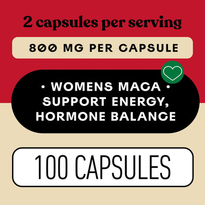 Organic Red Maca Root Capsules