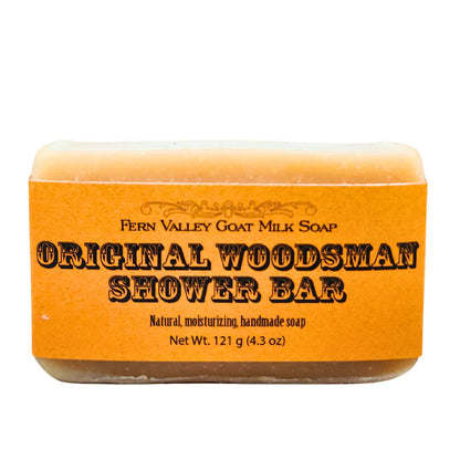 Jabón de leche de cabra artesanal | Barra de ducha | Original Woodsman