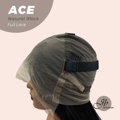 JBEXTENSION 28 Inches Natural Black Long Straight HD Transparent 360 Lace Front Wigs Pre-Plucked Hair Glueless 180% Density Full Lace Hair Glueless Wigs For Thinning Hair ACE NATURAL BLACK