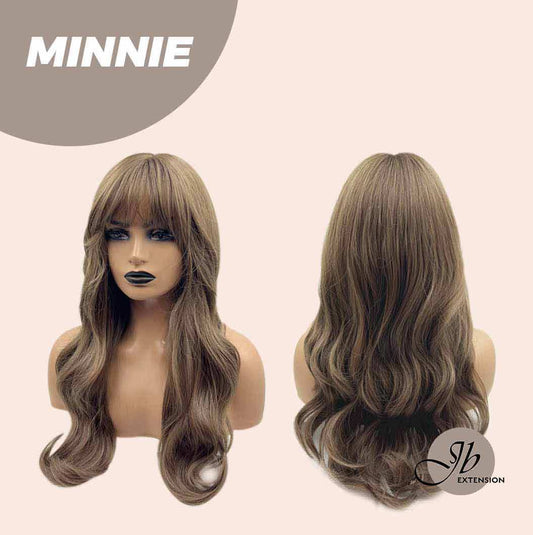 JBEXTENSION 22 Inches Brown Curly Wig With Bangs MINNIE