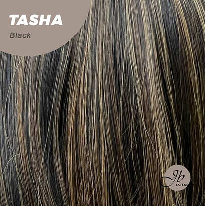 JBEXTENSION 24 Inches Wolf Cut Black Women Wig With Bangs TASHA BLACK