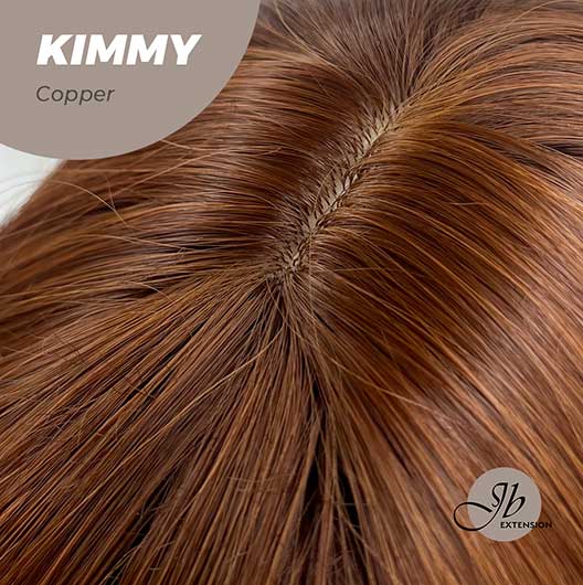 JBEXTENSION 24 Inches Copper Body Wave With Bangs Wig KIMMY COPPER