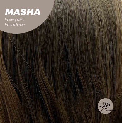 JBEXTENSION 26 Inches Ombre Brown Wave Lace Front Wig.Pre Plucked 6*14 HD Transparent Lace Frontal Glueless Wig MASHA
