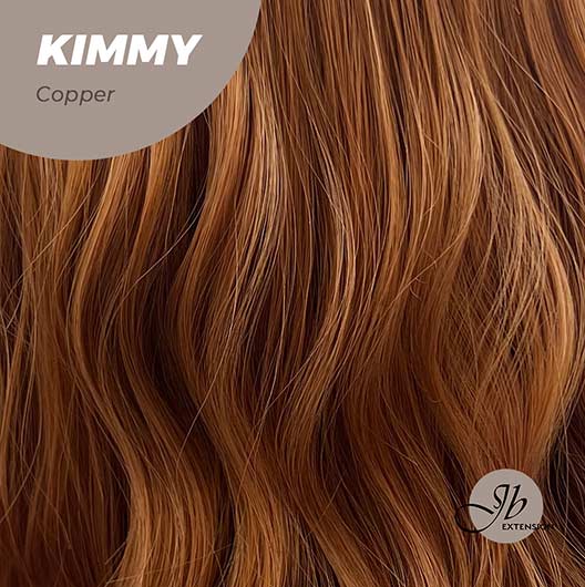 JBEXTENSION 24 Inches Copper Body Wave With Bangs Wig KIMMY COPPER
