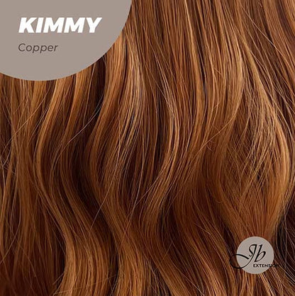 JBEXTENSION 24 Inches Copper Body Wave With Bangs Wig KIMMY COPPER